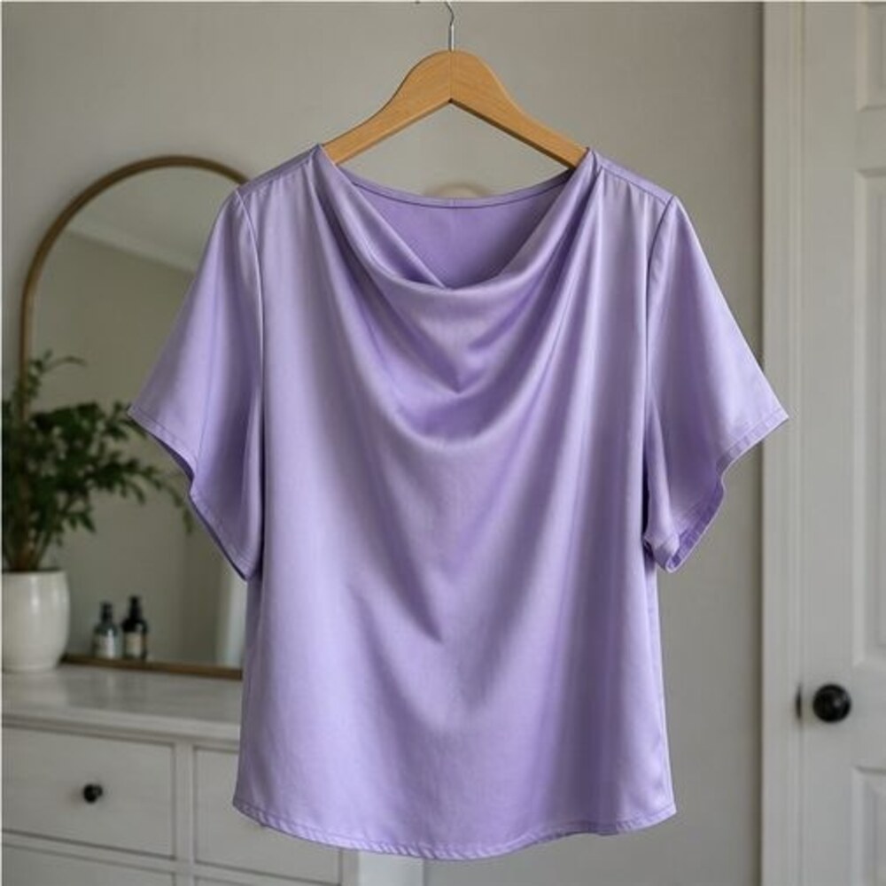 Gray Ruffle Blouse
